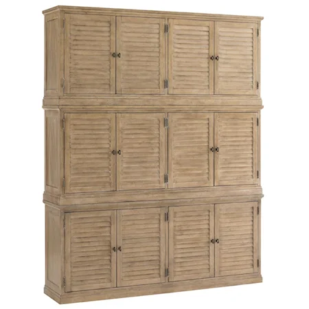 Palo Alto Louvered Door Stacking Closed Bookcase